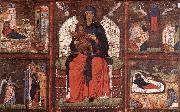 unknow artist Virgin and Child Enthroned with Scenes from the Life of the Virgin USA oil painting reproduction